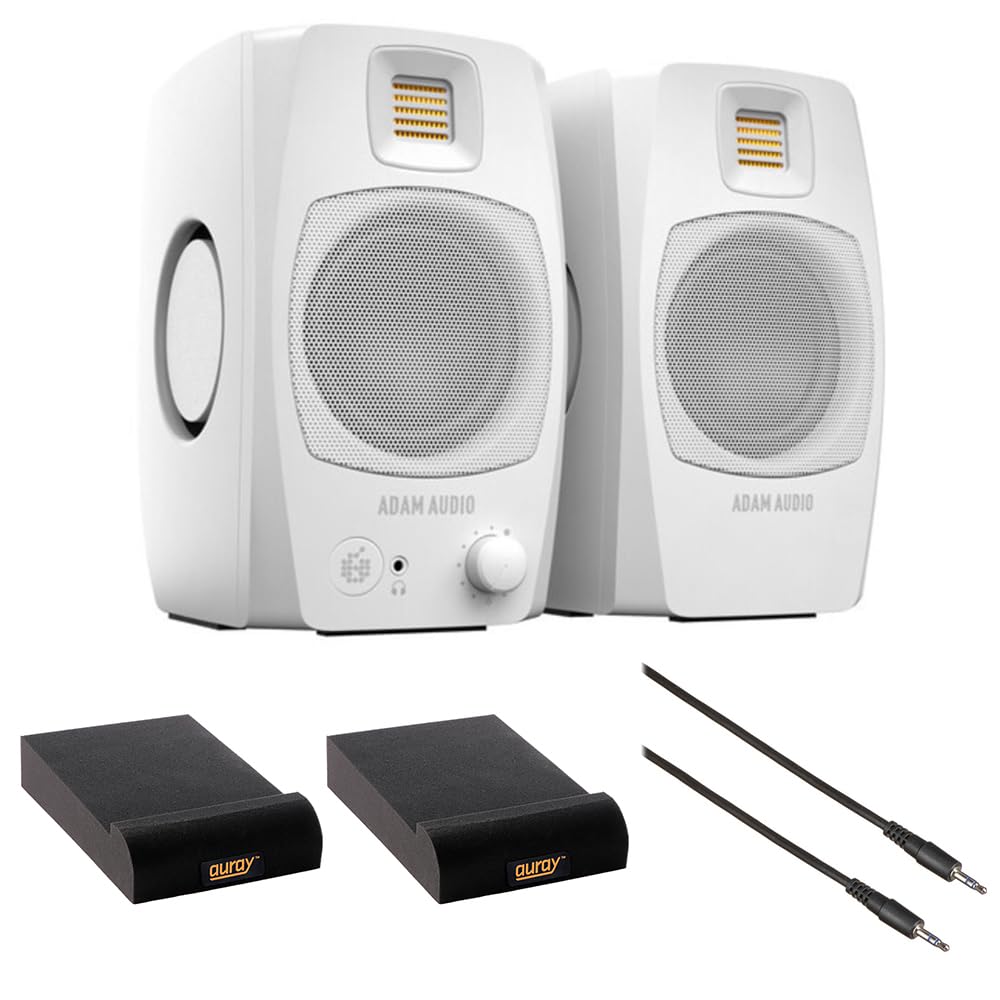 【試聴のみ美品】ADAM Audio D3V White Amazon.com: ADAM Audio D3V Active Desktop Monitoring System (White